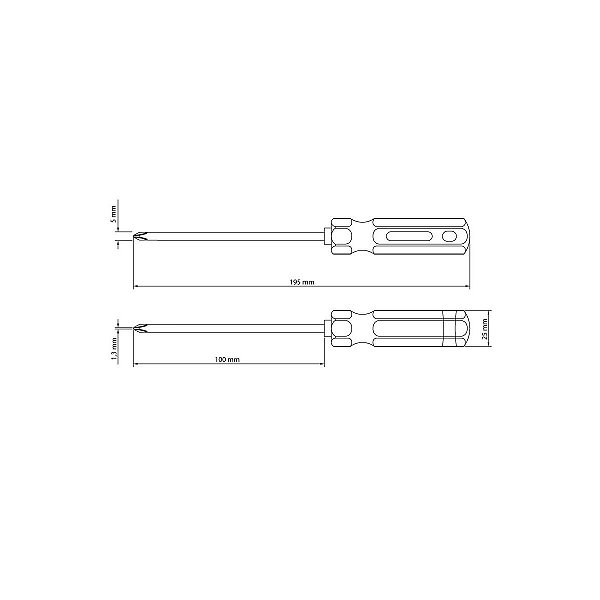 Chave Fenda Pt. Cruzada 3/16X4 41535021