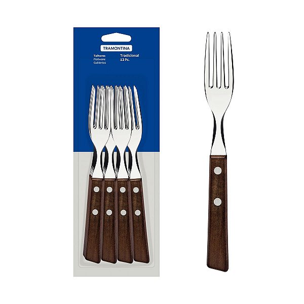 Conj Garfos Mesa Inox 12Pc Tradicio 22202900
