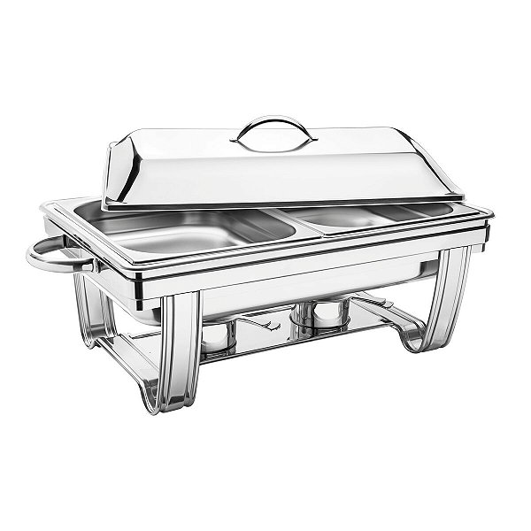 Rechaud Retang.Aco Inox 2 Cubas 1/2 61047020