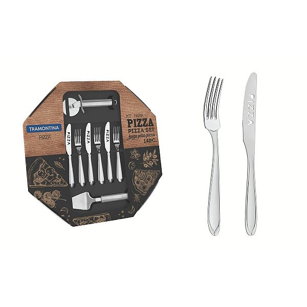 Kit Pizza Tramontina Laguna Inox 14 Peças 66906680