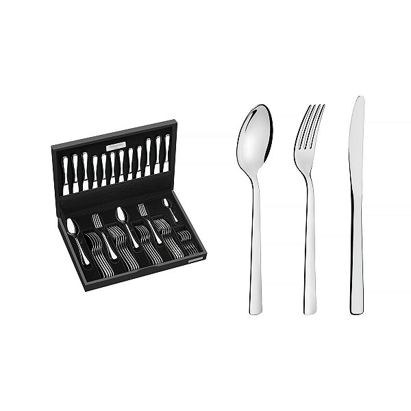 Faqueiro Aco Inox 42Pcs C/Estojo 66985204