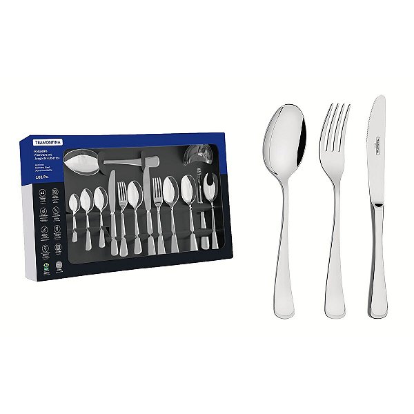 Faqueiro Aco Inox 101Pcs Monaco Tramontina 66917030