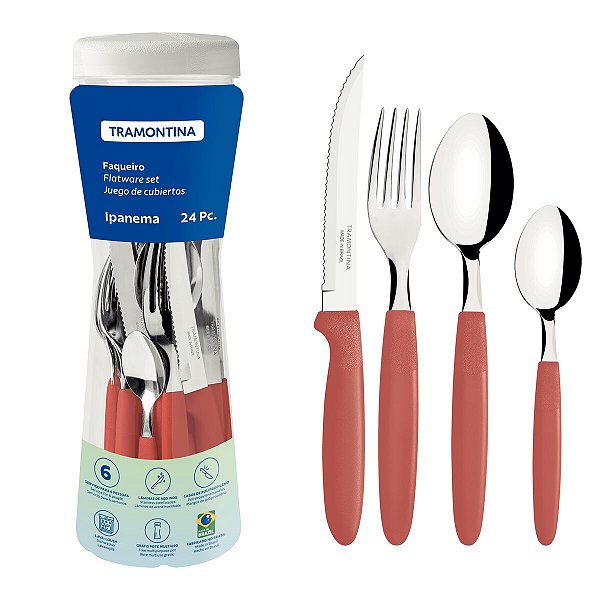 Faqueiro Inox 24Pc Ipanema Goiaba Tramontina 23398491