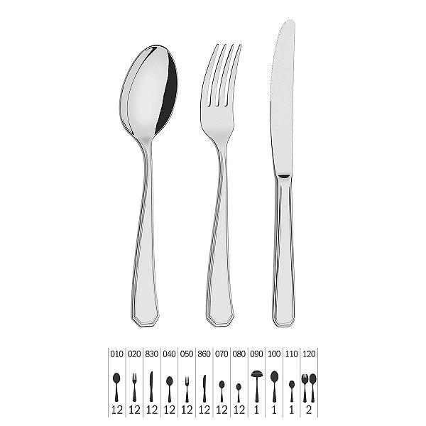 Faqueiro Aco Inox 101Pcs Sonata 66912410