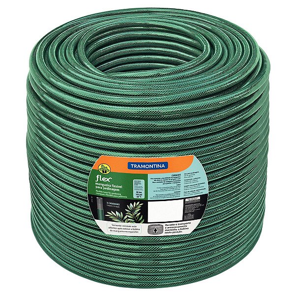 Mangueira Flex Tramontina Verde Pvc 3 Camadas 100 M 79170510