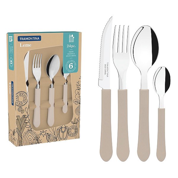 Faqueiro Tramontina Leme Lâminas Inox Tramontina 23198346