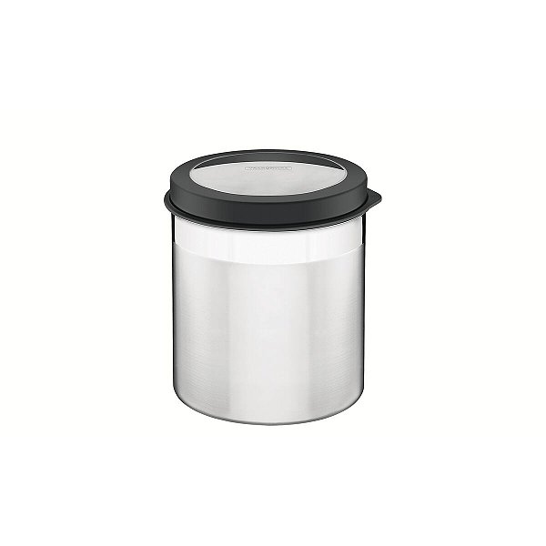 Pote Aço Inox Com Tampa Plástica Ø 16Cm 61227163