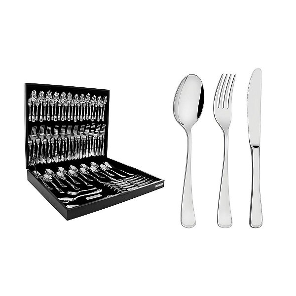 Faqueiro Aco Inox 76 Pcs Monaco 66917307