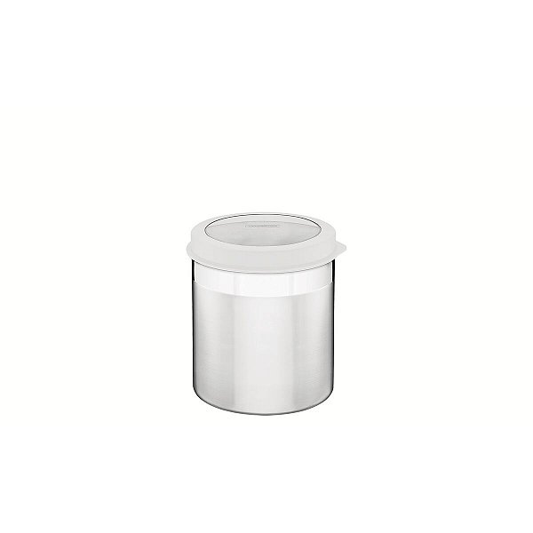 Pote Aço Inox Com Tampa Plástica Ø 12Cm 61227124