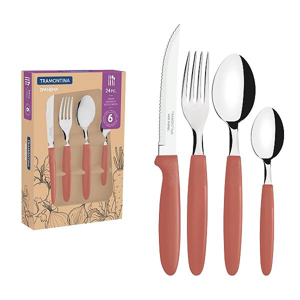 Faqueiro Inox 24Pc Ipanema Goiaba Tramontina 23398472