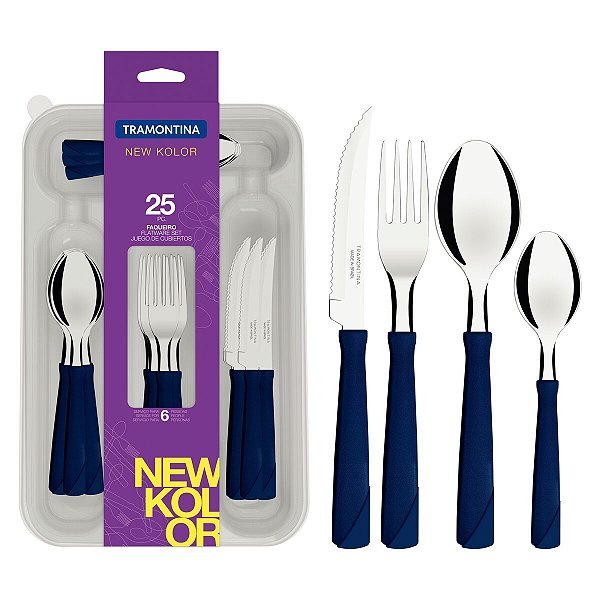 Faqueiro Inox 25Pc New Kolor 23198175
