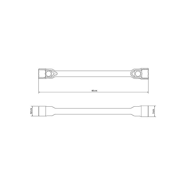 Chave De Roda Para Caminhão 32X33 Mm Cromada 42810004