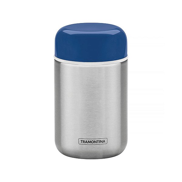 Pote Termico Aco Inox 0,4L Tampa Azul Tramontina 61648440