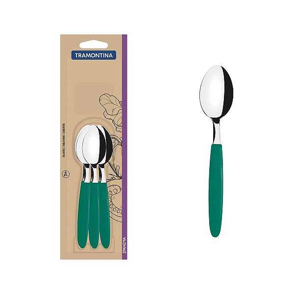 Conj Colher Cha Inox 6Pc Ipanema Verde Tramontina 23367622