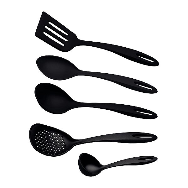Jogo Utensilio Nylon 5Pc Abilit Preto Tramontina 25199007