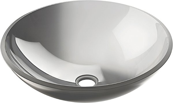 Lavabo De Sobrepor Tramontina Glass 45 Grafite 94131001