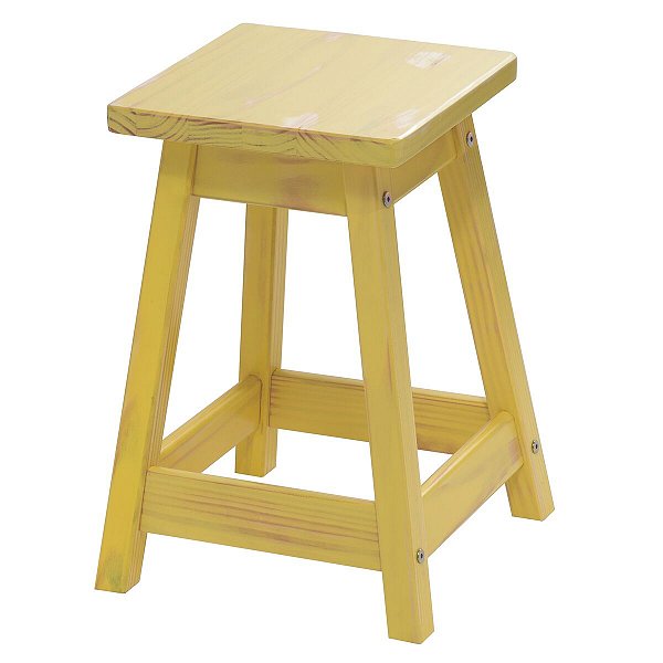 Banqueta Rustica Quadra Baixa Amarelo Tramontina 91451147