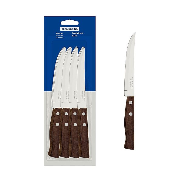 Facas Churrasco Fruta Inox 12Pc Tradicio Tramontina 22212905