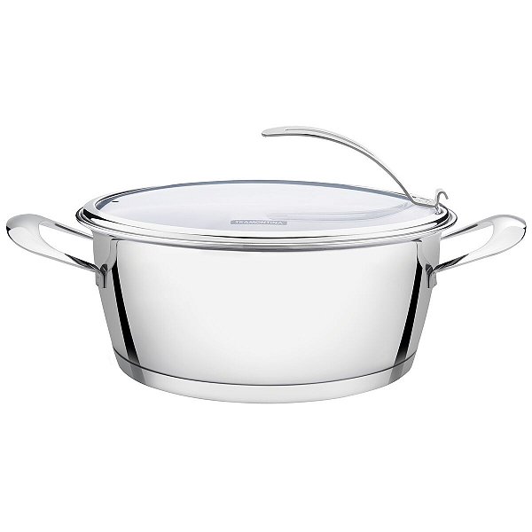 Panela Caçarola Rasa Inox Ventura 24Cm 4,2L Tramont 62363244
