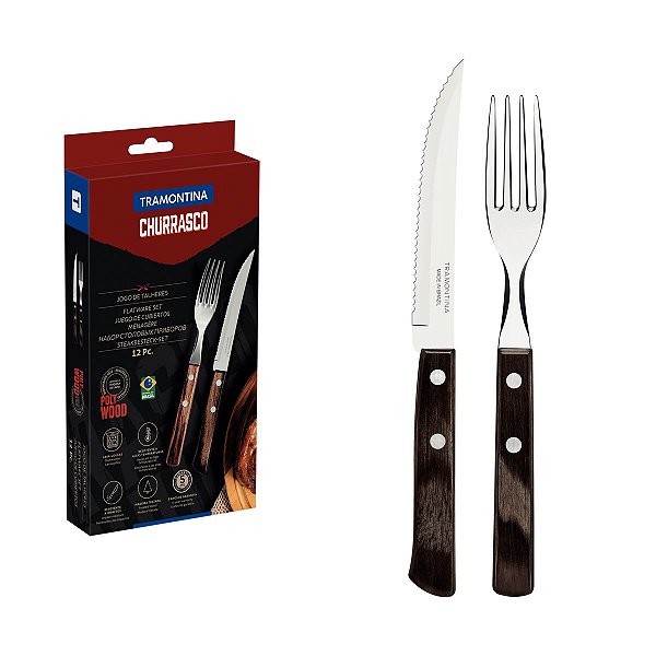 Jogo Talheres Churrasco Inox Tramontina 21199911