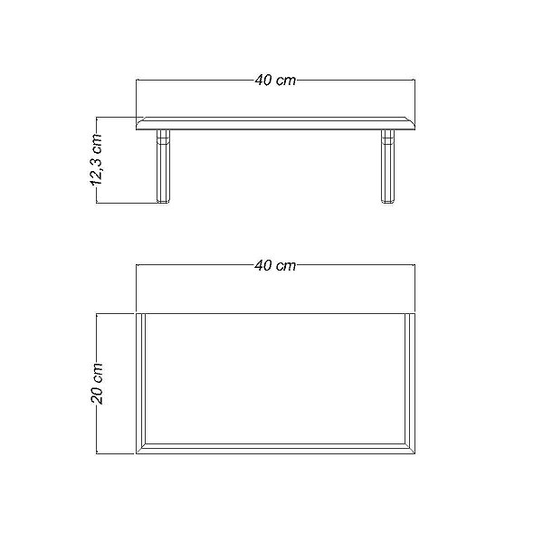 Prateleira Reta 40X20Cm Natural Tramontina 91240042