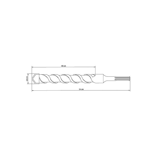 Broca Sds Max 24X400X540Mm 43149121