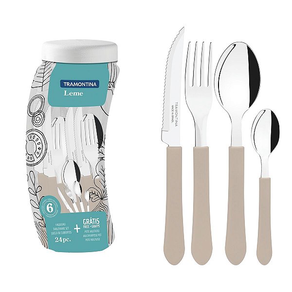 Faqueiro Tramontina Leme Lâminas Inox Tramontina 23198331