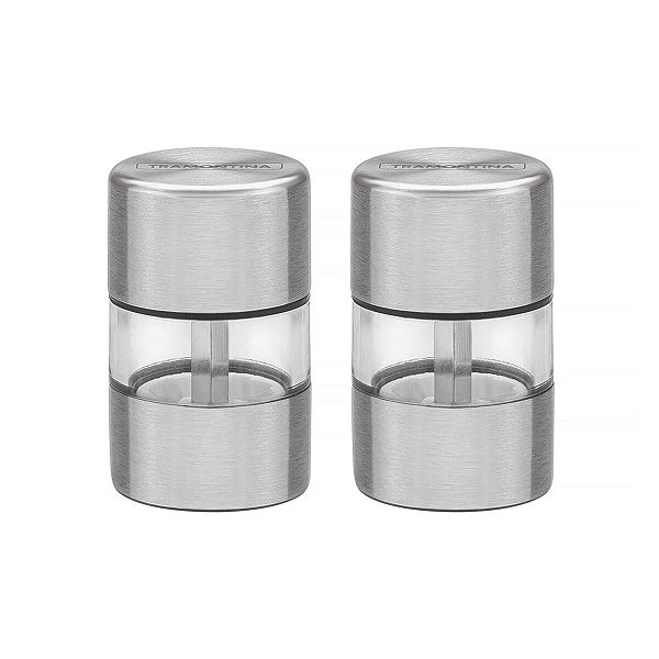 Cj Mini Moedores Aco Inox/Acrilico Tramontina 64650000