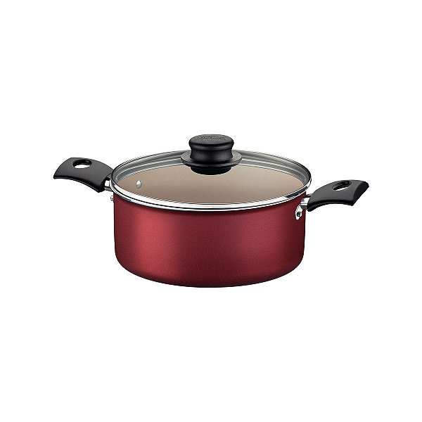 Cacarola Alumínio 18Cm Turim Vermelho Tramontina 20261718