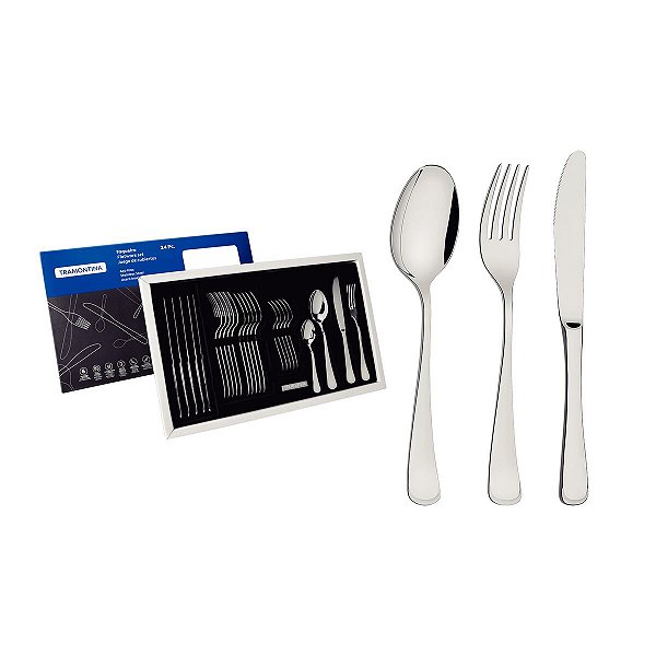 Faqueiro Aco Inox 24 Pcs Monaco 66917007