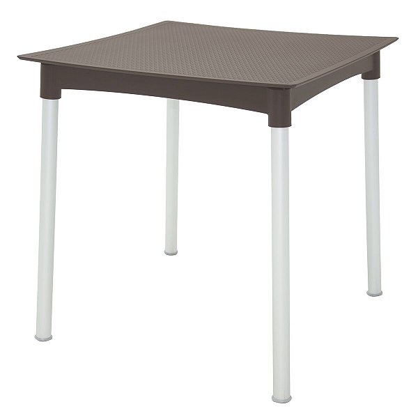Mesa Laura Ratan 70Cm Marrom Pp Aluminio Tramontina 92351109