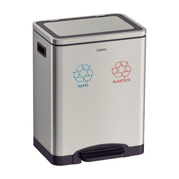 Lixeira Inox Pedal Dupla Scotch Brite Tramontina 94538630