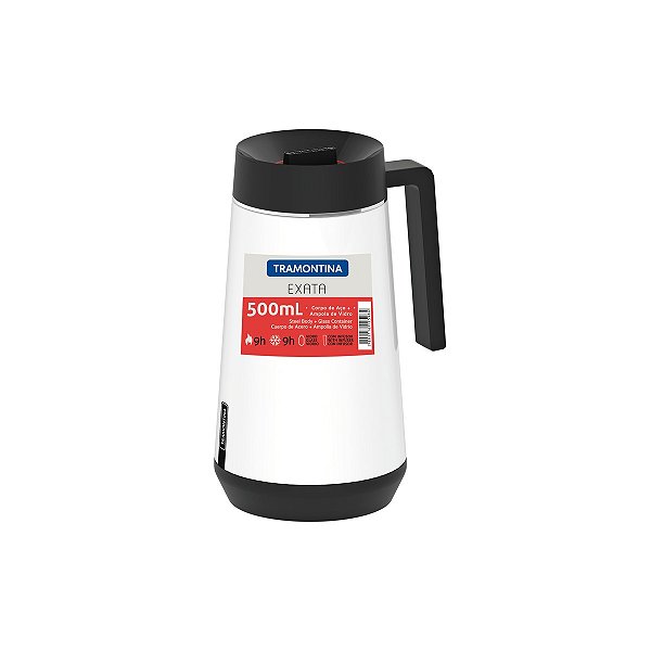 Bule Térmico Inox Branco Infusor 500 Ml Tramontina 61644054