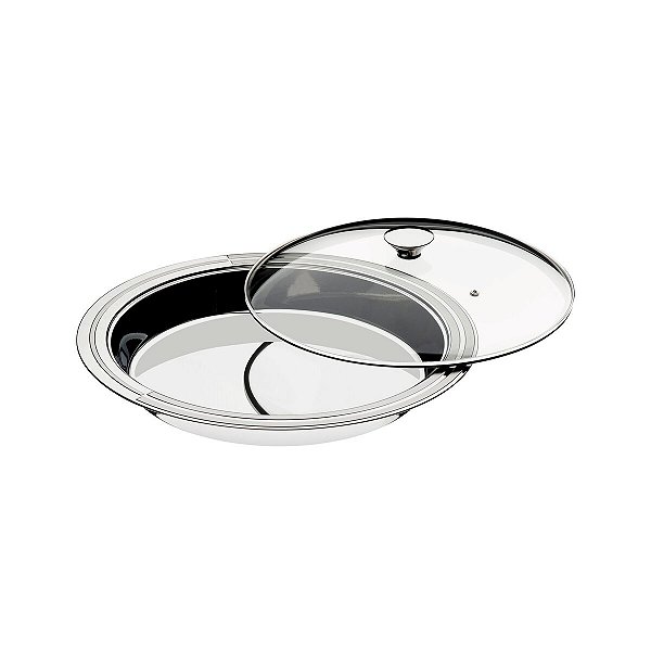 Prato Fund Tigela Inox Ciclo Tampa Vidro Tramontina 61528304