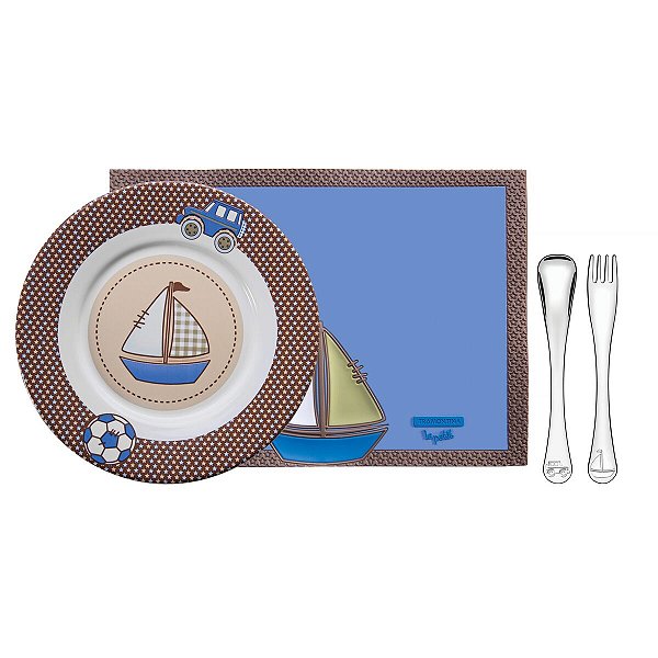 Toalha Prato Talher Infantil Bebe Le Petit Tramonti 64250680