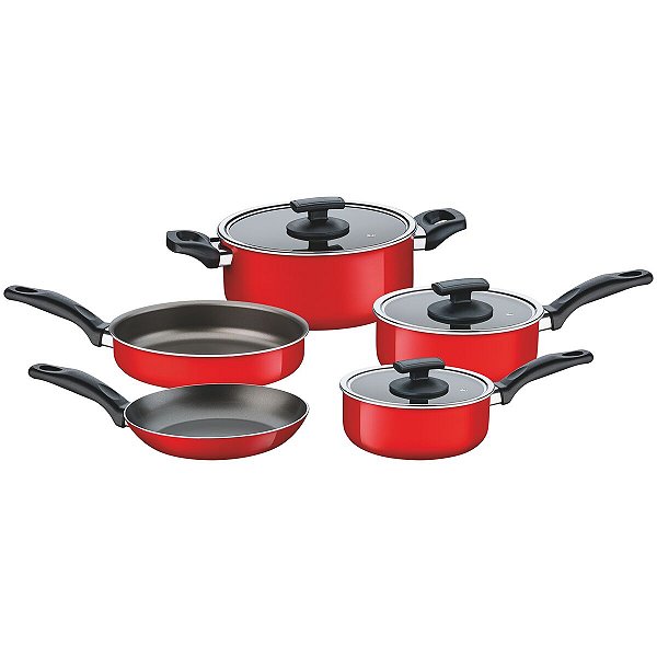 Jogo Panelas Aluminio 5 Vermelha Toronto Tramontina 20499734