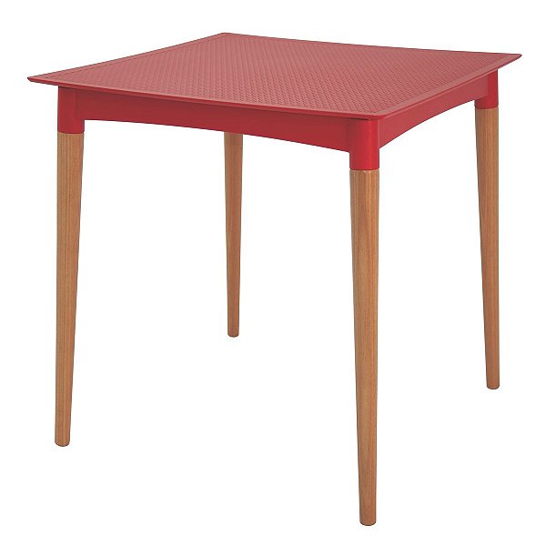 Mesa Laura Pés De Madeira Vermelha Tramontina 92354040
