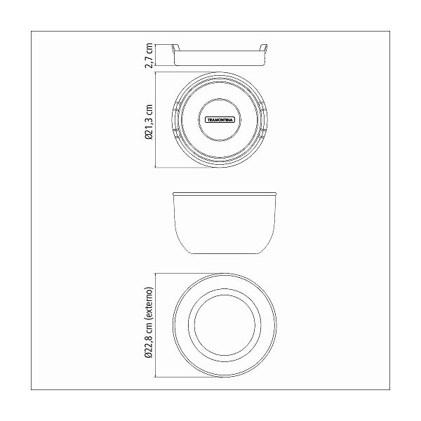 Tampa Plastica Pote Cucina 20Cm Tramontina 61998200