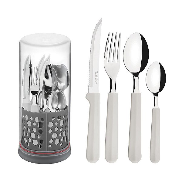 Faqueiro Talher Tulum E Suporte Multiuso Tramontina 23299881