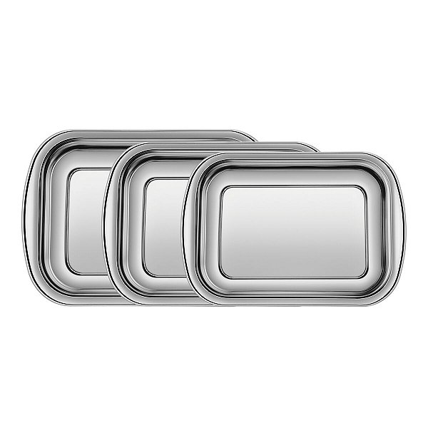 Forma Assadeira Aco Inox 3Pçs Tramontina 64310400