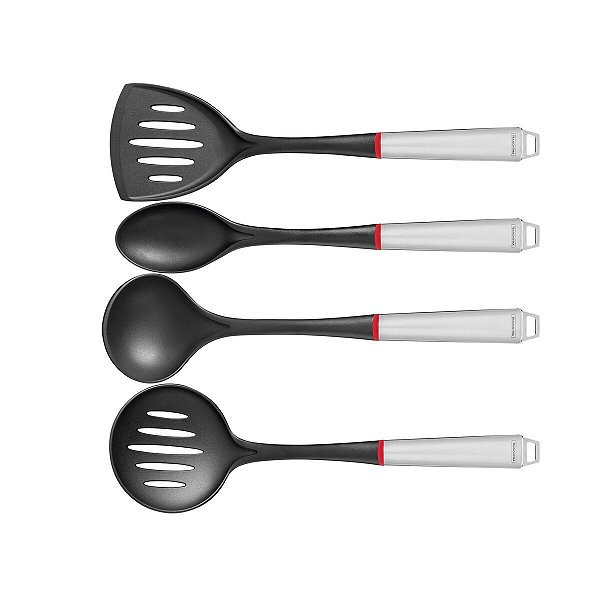 Jogo De Utensílios Aço Inox/Nylon 4 Pç. Tramontin 66816710
