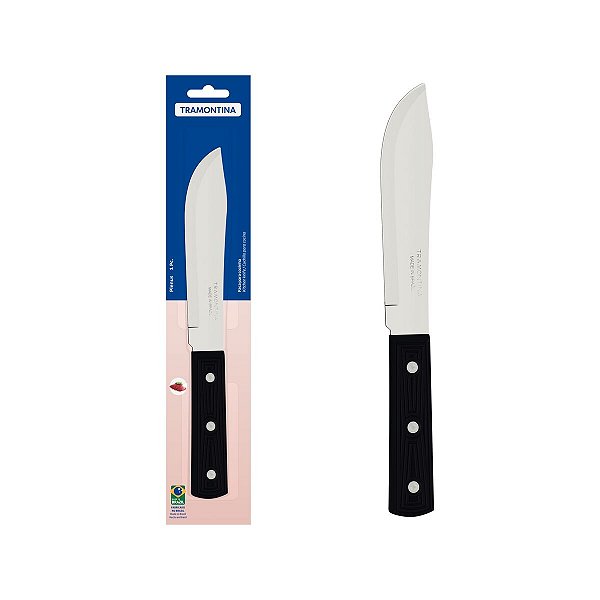 Faca Cozinha Plenus Inox Preto 6" Tramontina 22920106