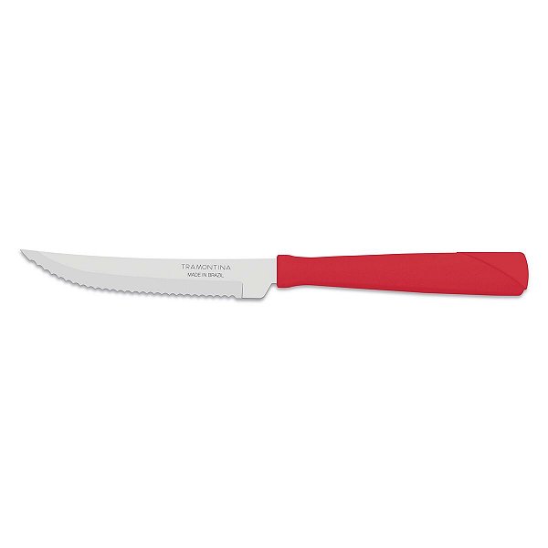 Faca Churrasco New Kolor Inox Vermelho 4" 23160474