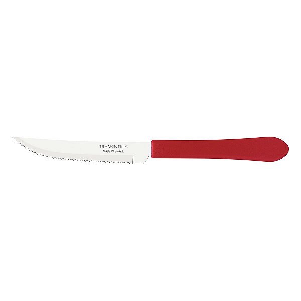 Faca Churrasco Leme Inox Vermelho 4" 23180474