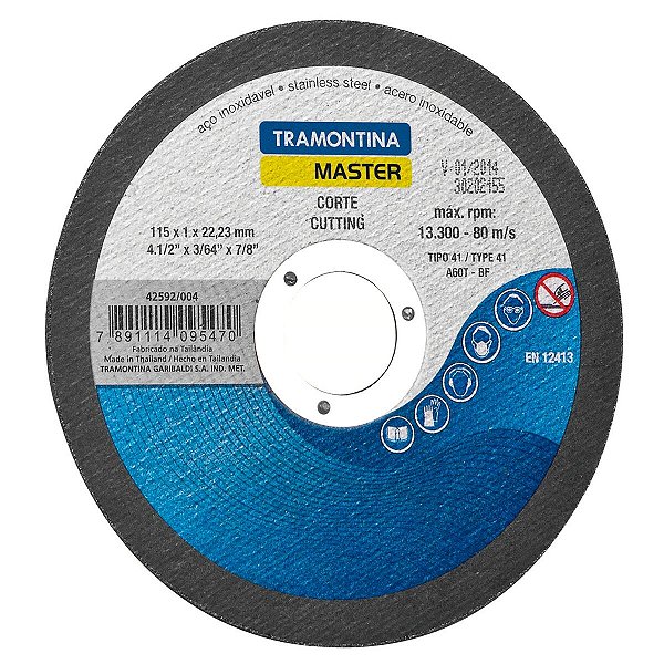 Disco Corte Fino 4.1/2 Inox Materiais Endurecidos 42592004