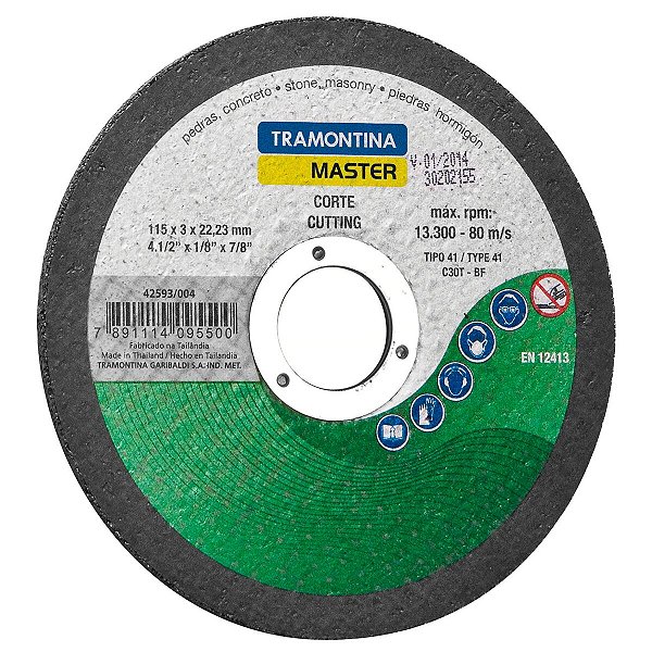 Disco De Corte 4.1/2" Para Pedras Tramontina 42593004
