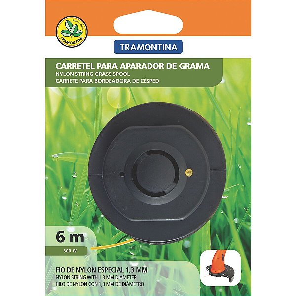 Carretel 1 Fio De Nylon 1,3 Mm Aparador De Grama 6M 78798234