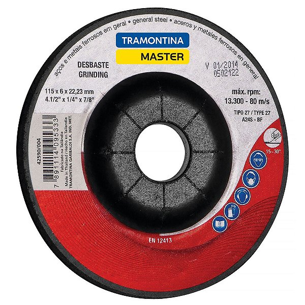 Disco De Desbaste 4.1/2" Para Aços E Metais Tramon 42590004