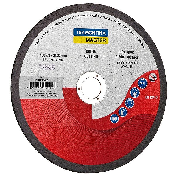 Disco De Corte 7" Para Aços E Metais Tramontina 42591007