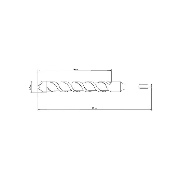 Broca Para Concreto Encaixe Sds Plus 8X100X160Mm 43148114
